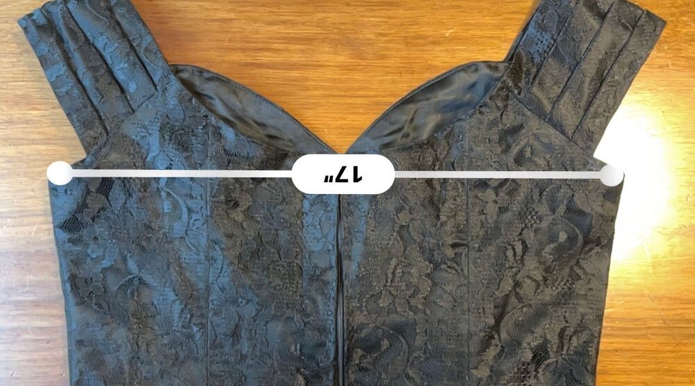Vintage 80s Custom Purple Black Drop Waisted Corset Dress Size M - Picture 6 of 13
